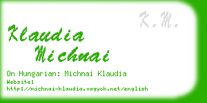 klaudia michnai business card